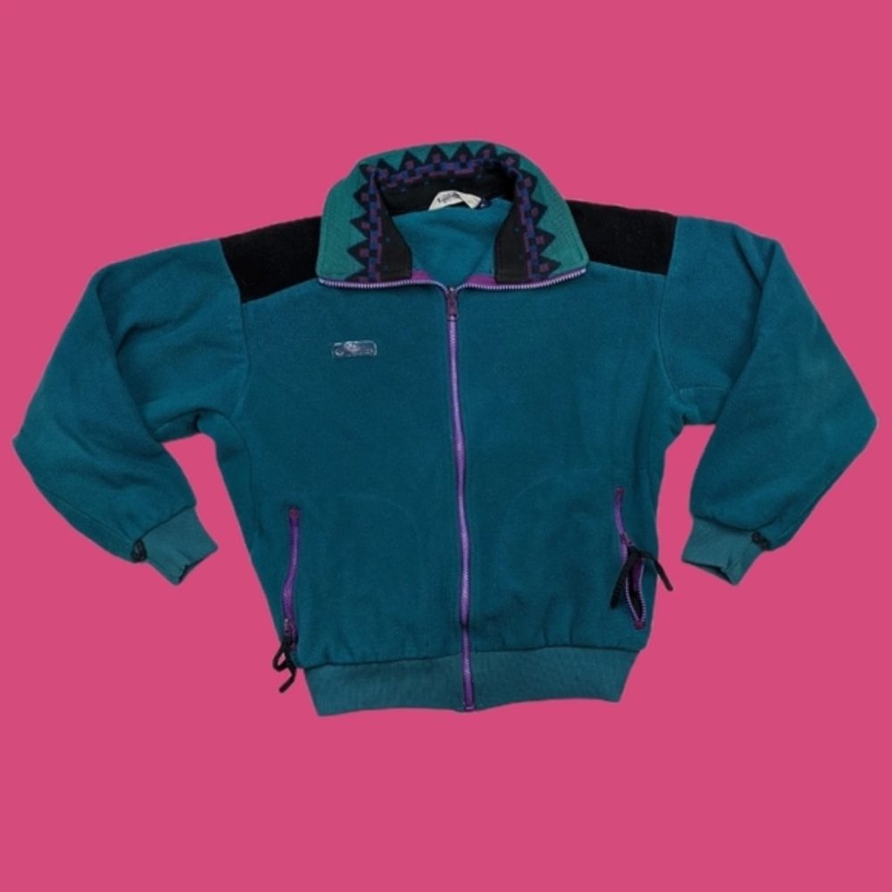 Vintage Columbia Fleece zip up Jacket
Aztec patter